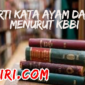 Arti kata ayam dara menurut kamus besar bahasa Indonesia (KBBI)
