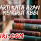 Arti kata azan menurut kamus besar bahasa Indonesia KBBI