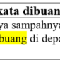 contoh kalimat pasif dengan kata dibuang