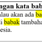 contoh kalimat dengan kata babak