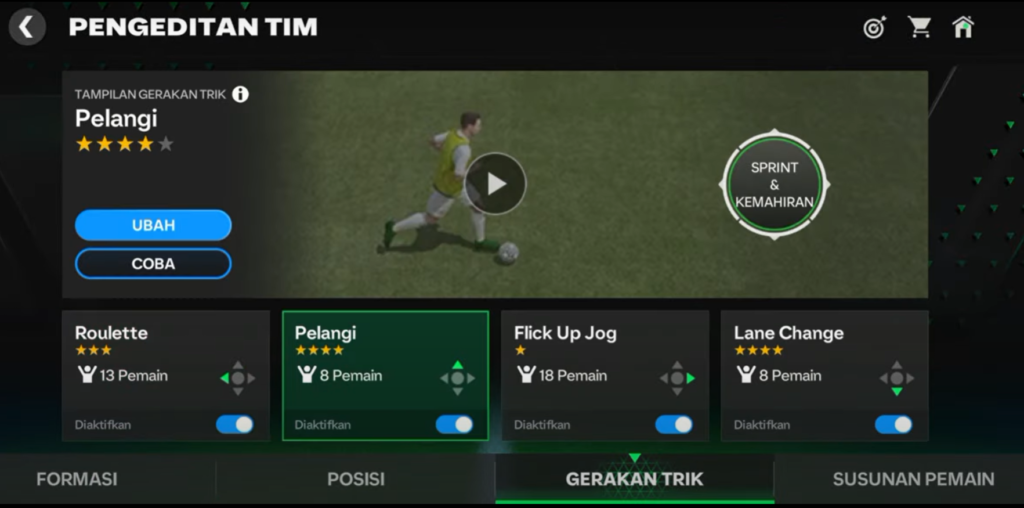 video cara mengatur gocekan pelangi di game fc mobile 2024