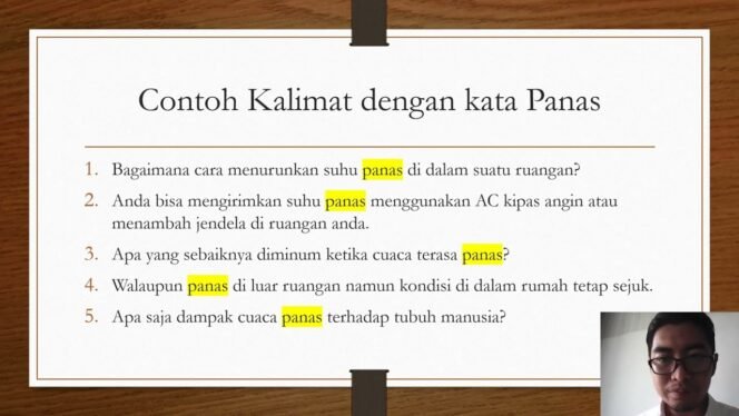 
25 Contoh kalimat dengan kata panas