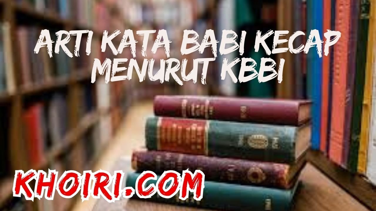 arti kata babi kecap menurut kamus besar bahasa Indonesia (KBBI)