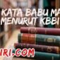 arti kata babu masak menurut kamus besar bahasa Indonesia (KBBI)