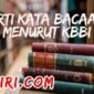 arti kata bacaan menurut kamus besar bahasa Indonesia (KBBI)