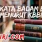 arti kata badam bara menurut kamus besar bahasa Indonesia (KBBI)