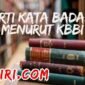 arti kata badari menurut kamus besar bahasa Indonesia (KBBI)