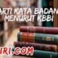 arti kata badani menurut kamus besar bahasa indonesia (KBBI)