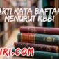 arti kata baftah menurut kamus besar bahasa Indonesia (KBBI)