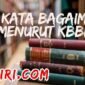 arti kata bagaimana menurut kbbi