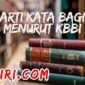 arti kata bagi menurut kamus besar bahasa Indonesia (KBBI)