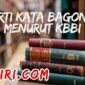 arti kata bagong menurut kamus besar bahasa Indonesia (KBBI)