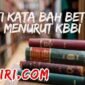 arti kata bah betina menurut kamus besar bahasa Indonesia (KBBI)