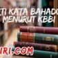 arti kata bahaduri menurut kamus besar bahasa Indonesia KBBI