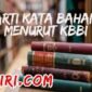 arti kata baham menurut Kamus besar bahasa Indonesia (KBBI)