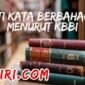arti kata berbahagia menurut kamus besar bahasa Indonesia (KBBI)