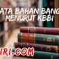 arti kata bahan bangunan menurut kamus besar bahasa Indonesia (KBBI)