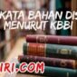 arti kata bahan diskusi menurut kamus besar bahasa Indonesia (KBBI)