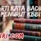 Arti Kata Badik Menurut Kamus Besar Bahasa Indonesia (KBBI)