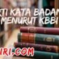 arti kata badang menurut kamus besar bahasa indonesia (KBBI)