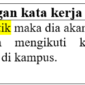 contoh kalimat dengan kata kerja praktik