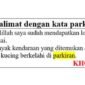 contoh kalimat dengan kata parkiran di bahasa Indonesia