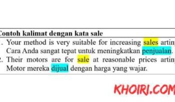 contoh kalimat dengan kata sale