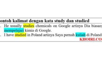 Study, Studied, Studied Artinya, Penggunaan dan Perbedaannya