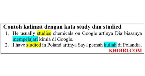 Study, Studied, Studied Artinya, Penggunaan dan Perbedaannya