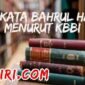 arti kata bahrul hayat menurut kamus besar bahasa Indonesia (KBBI)