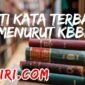 arti kata terbaik menurut kamus besar bahasa Indonesia (KBBI)