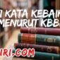 arti kata kebaikan menurut kamus besar bahasa Indonesia KBBI dan contoh kalimatnya