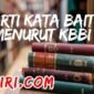 arti kata bait menurut kamus besar bahasa Indonesia (KBBI)