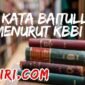 arti kata baitullah menurut kamus besar bahasas Indonesia (KBBI)