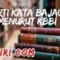 Arti Kata Bajau Menurut Kamus Besar Bahasa Indonesia (KBBI)