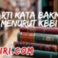 Arti Kata Bakmi Menurut Kamus Besar Bahasa Indonesia (KBBI)