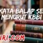 Arti Kata Balap Sepeda Menurut Kamus Besar Bahasa Indonesia (KBBI)