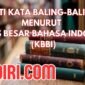 Arti Kata Baling-Baling Menurut Kamus Besar Bahasa Indonesia (KBBI)