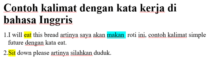 
5 Contoh kalimat kata kerja di bahasa Inggris dan penjelasannya