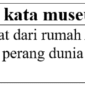 contoh kalimat dengan kata museum