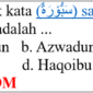 bentuk jamak kata sabburotun di bahasa Arab adalah