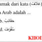 Bentuk jamak kata (غِلَافٌ) ghilafun di bahasa Arab adalah