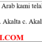 apa bahasa arab kami telah makan