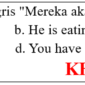 Apa bahasa Inggris "Mereka akan makan"?