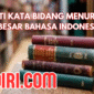 Arti Kata Bidang Menurut Kamus Besar Bahasa Indonesia (KBBI)