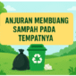 poster anjuran membuang sampah pada tempatnya