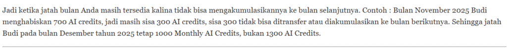 Apa yang dimaksud "1000 monthly AI credits" di Google AI Pro?