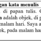 10 Contoh kalimat SPOK dengan kata menulis