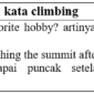 25 Contoh kalimat dengan kata climbing