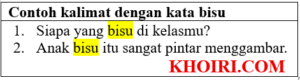 CONTOH KALIMAT DENGAN KATA bisu